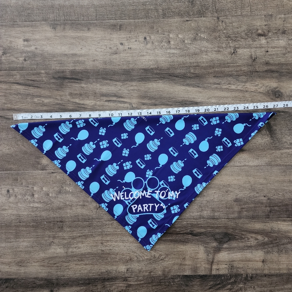 Dog Birthday Boy Welcome To My Party Bandana OSFM - Picture 12 of 13